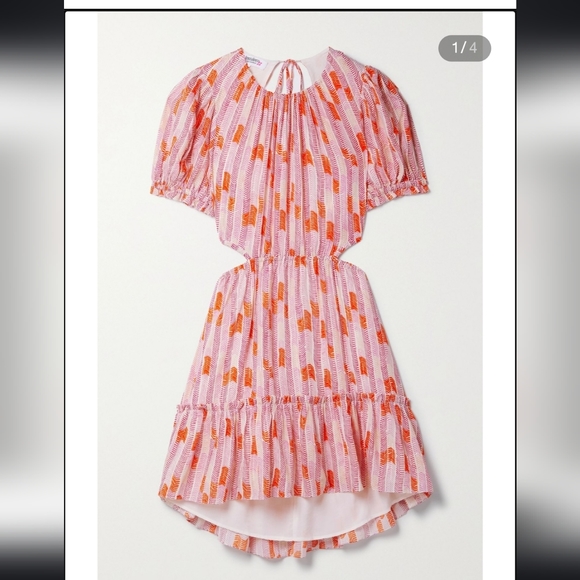 GIGI OPEN-BACK PRINTED ECOVERO-BLEND MINI DRESS - Picture 5 of 5